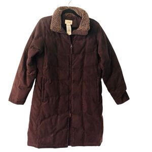 L.L. Bean Long Puffer Goose Down Coat Women’s Brown Winter L
